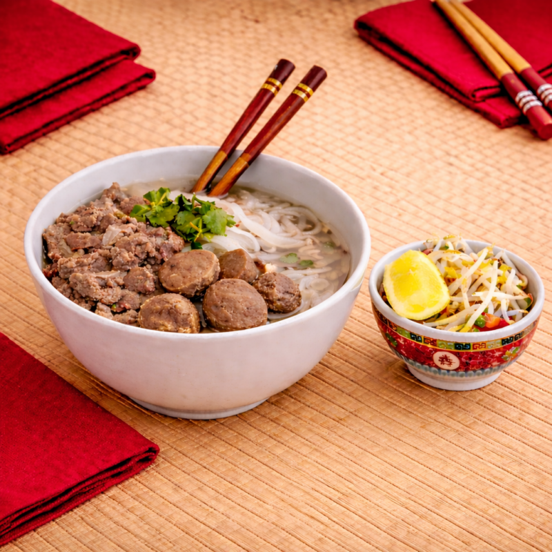 Soupe bœuf boulettes