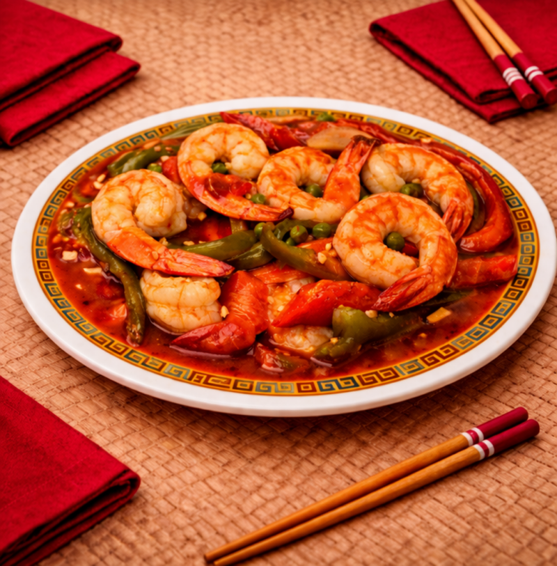 Crevettes pékinoises piquantes