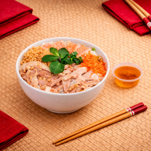 Bò bún poulet et crevettes