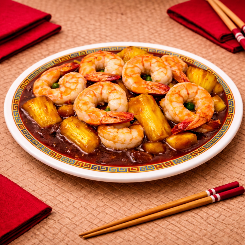 Crevettes caramel