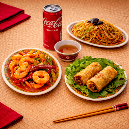Menu China Crevettes piquantes