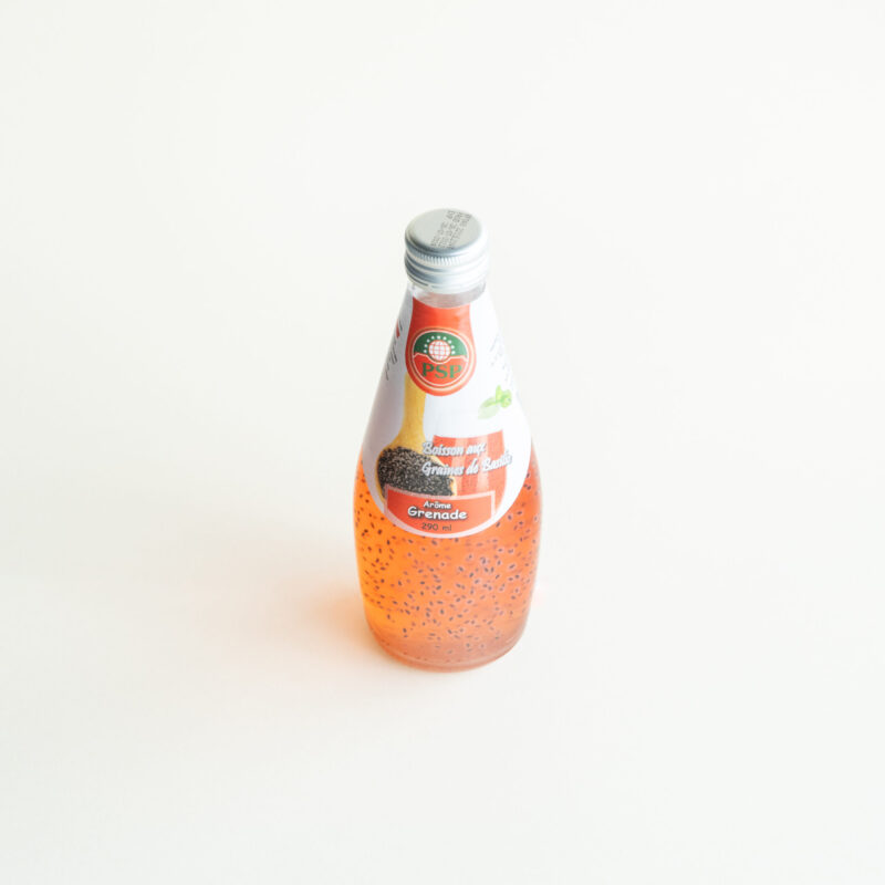 Boisson aux Graines de Basilic arôme grenade